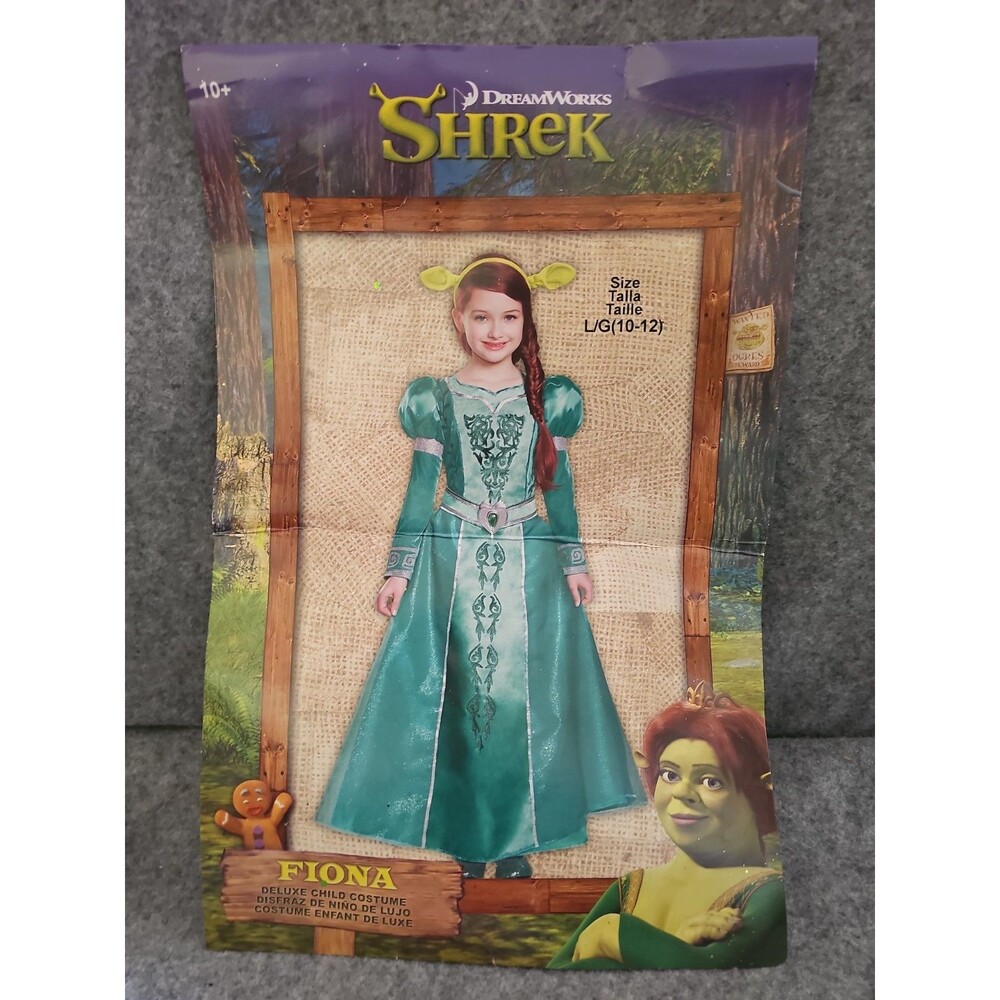 Shrek - Princess  Fiona Deluxe Costume Child Medium 10-12.